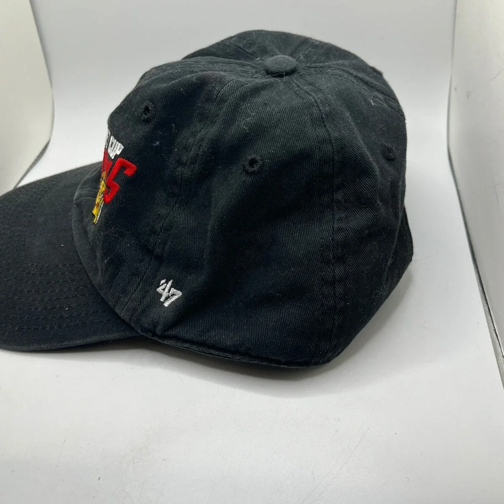 '47 Chicago Blackhawks 5X Stanley Cup‎ Champs Adjustable Strapback Hat Black OS
